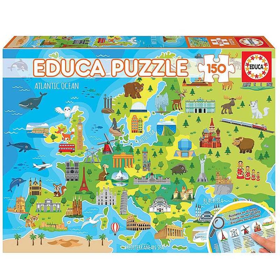 Puzzles Educa Puzzle Educa Mapa De Europa De 150 Piezas