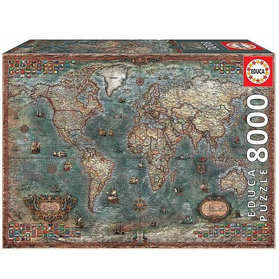 Puzzles Educa Puzzle Educa Mapamundi Hist Rico De 8000 Piezas