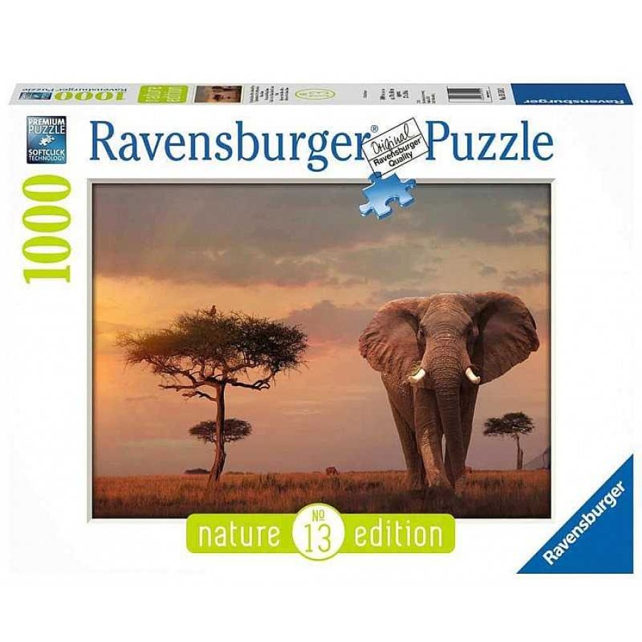 Ravensburger Puzzle Ravensburger Elefante De Los Masai Mara 1000 Piezas