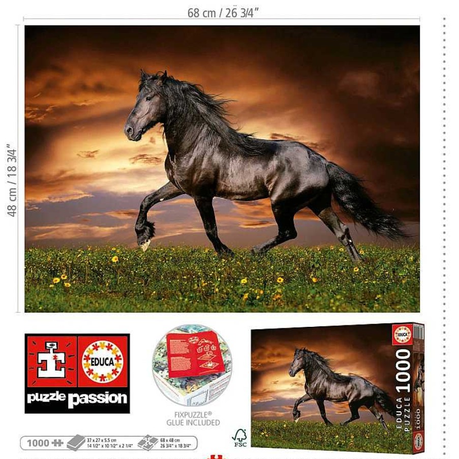 Puzzles Educa Puzzle Educa Caballo Al Trote De 1000 Piezas