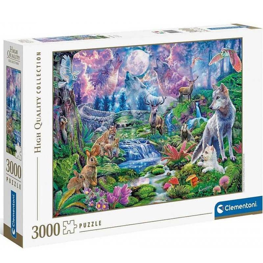 Clementoni Puzzle Clementoni Vida Salvaje Iluminada Por La Luna 3000 Piezas