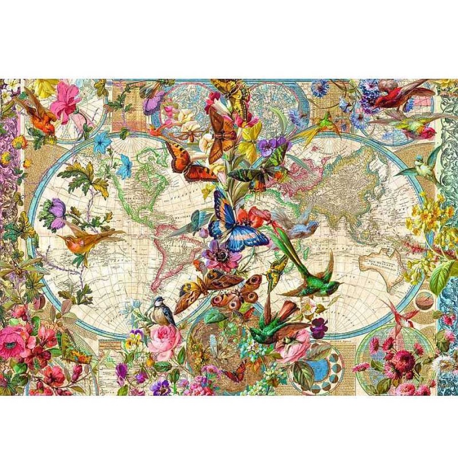 Ravensburger Puzzle Ravensburger Mapa Mundial De Flora Y Fauna De 3000 Piezas