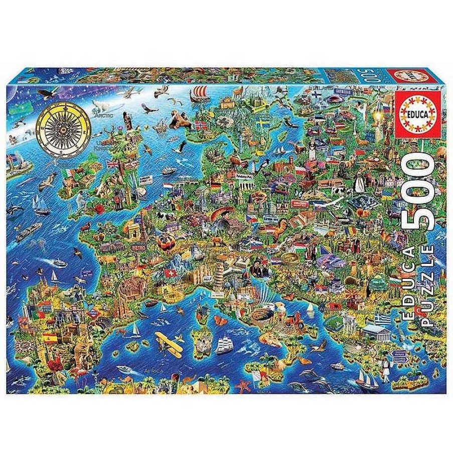 Puzzles Educa Puzzle Educa Mapa De Europa De 500 Piezas