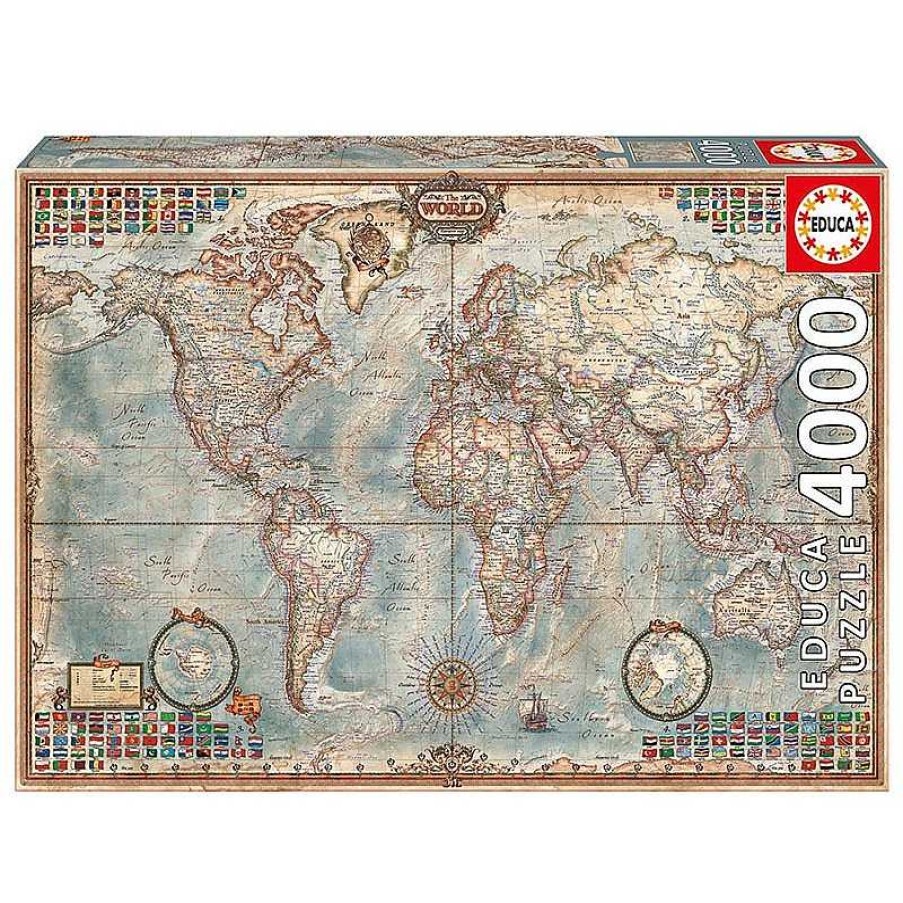 Puzzles Educa Puzzle Educa El Mundo, Mapa Pol Tico 4000 Piezas