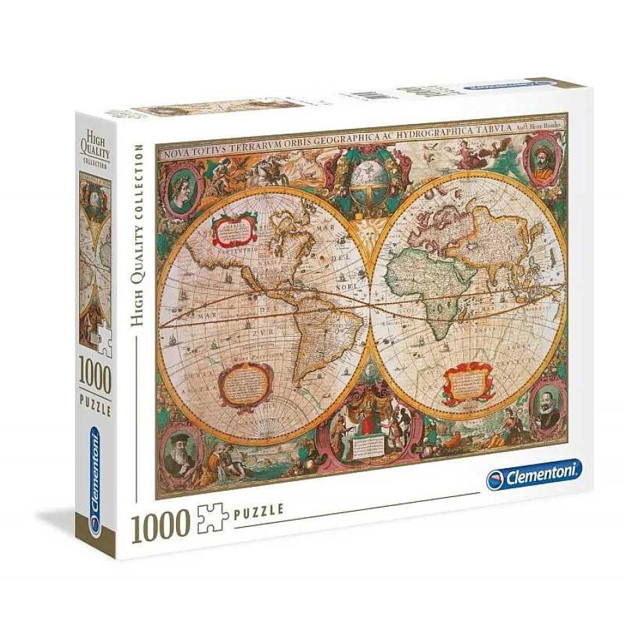 Clementoni Puzzle Clementoni Mapa Antiguo De 1000 Piezas