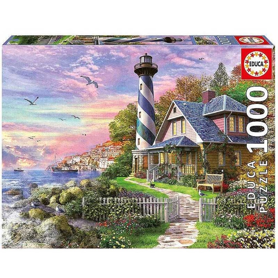 Puzzles Educa Puzzle Educa Faro En Rock Bay De 1000 Piezas