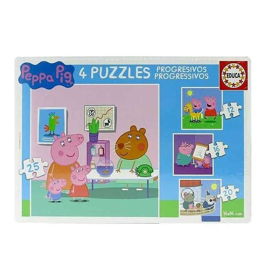 Puzzles Educa Puzzle Educa Peppa Pig Progresivo 12+16+20+25 Piezas