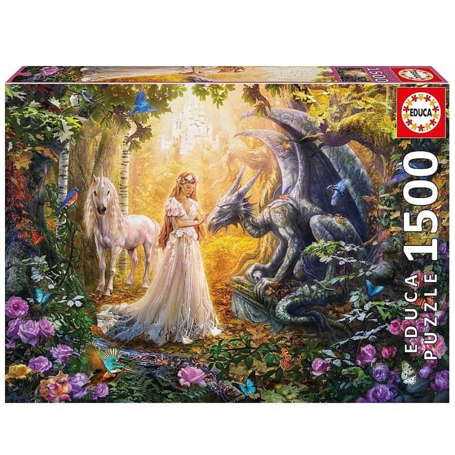 Puzzles Educa Puzzle Educa Drag N, Princesa Y Unicornio De 1500 Piezas