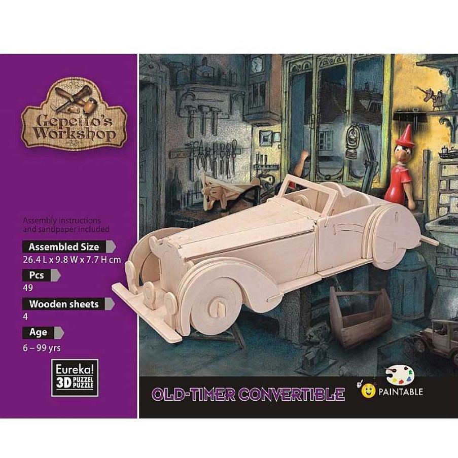 Eureka! 3D Puzzle Gepetto'S Old-Timer Convertible Maqueta 49 Piezas