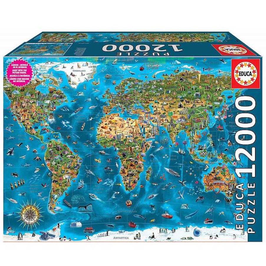 Puzzles Educa Puzzle Educa Maravillas Del Mundo De 12000 Piezas