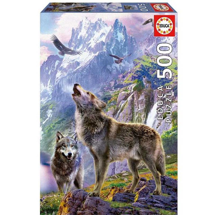 Puzzles Educa Puzzle Educa Lobos En Las Rocas De 500 Piezas