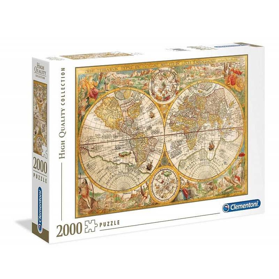 Clementoni Puzzle Clementoni Mapa Antiguo Del Mundo De 2000 Piezas