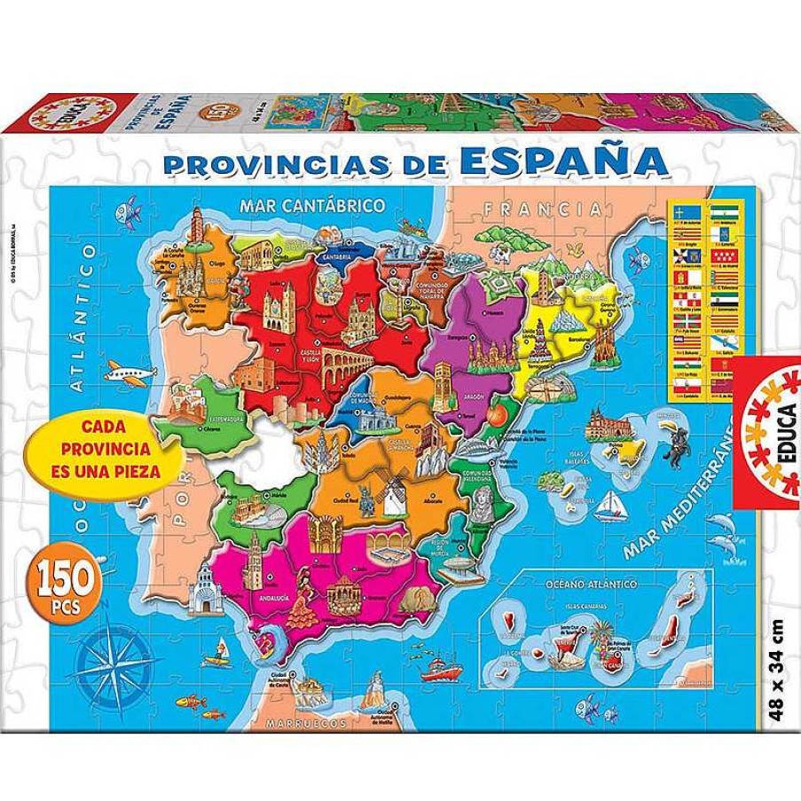 Puzzles Educa Puzzle Educa Provincias De Espa A 150 Piezas