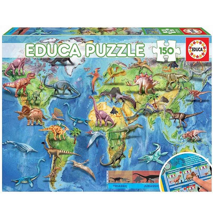 Puzzles Educa Puzzle Educa Mapa Dinosaurios De 150 Piezas