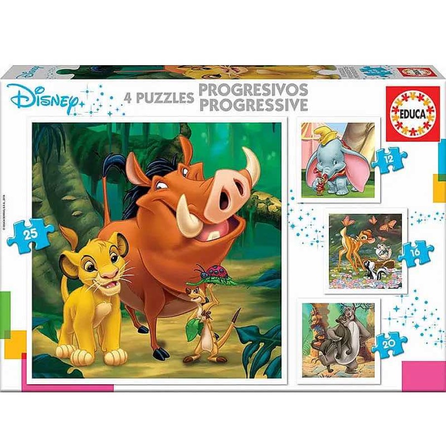 Puzzles Educa Puzzle Educa Disney Animals Progresivo 12+16+20+25 Pzs