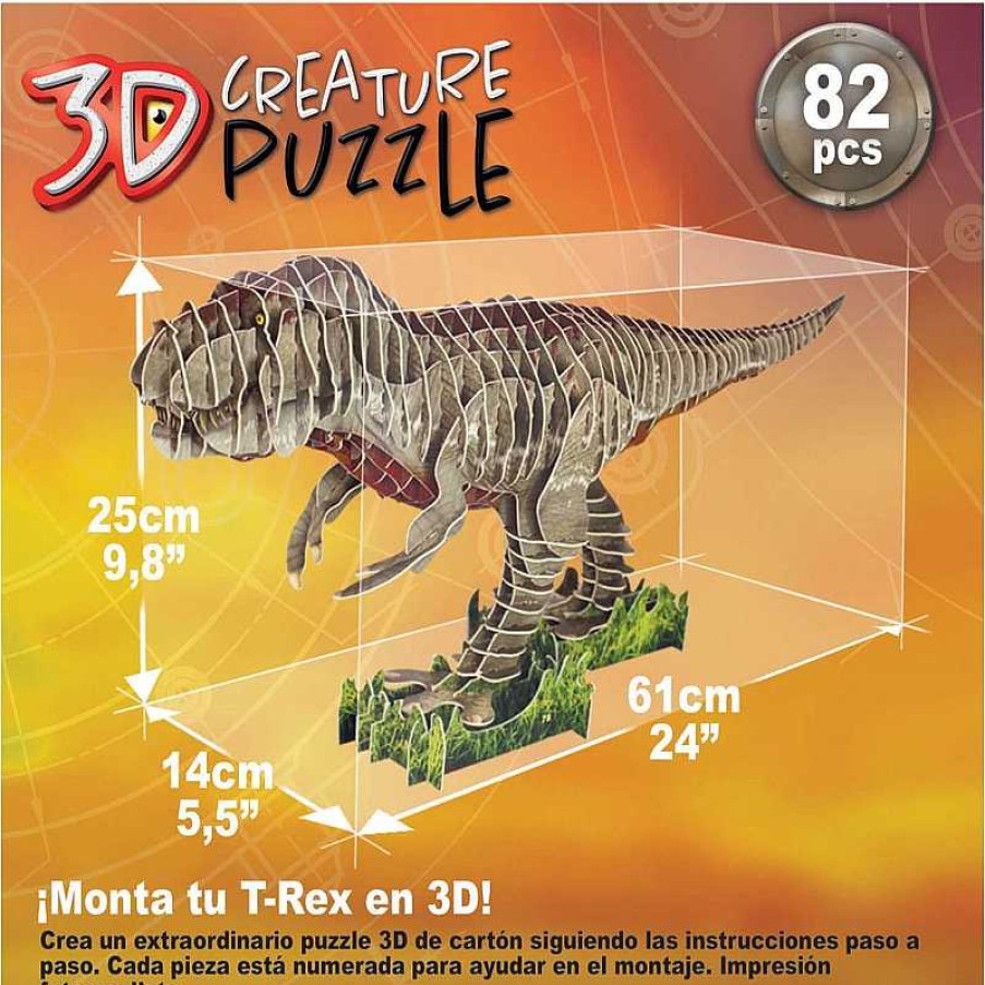 Puzzles Educa Puzzle 3D Educa Tiranosaurus Rex Creature De 82 Piezas