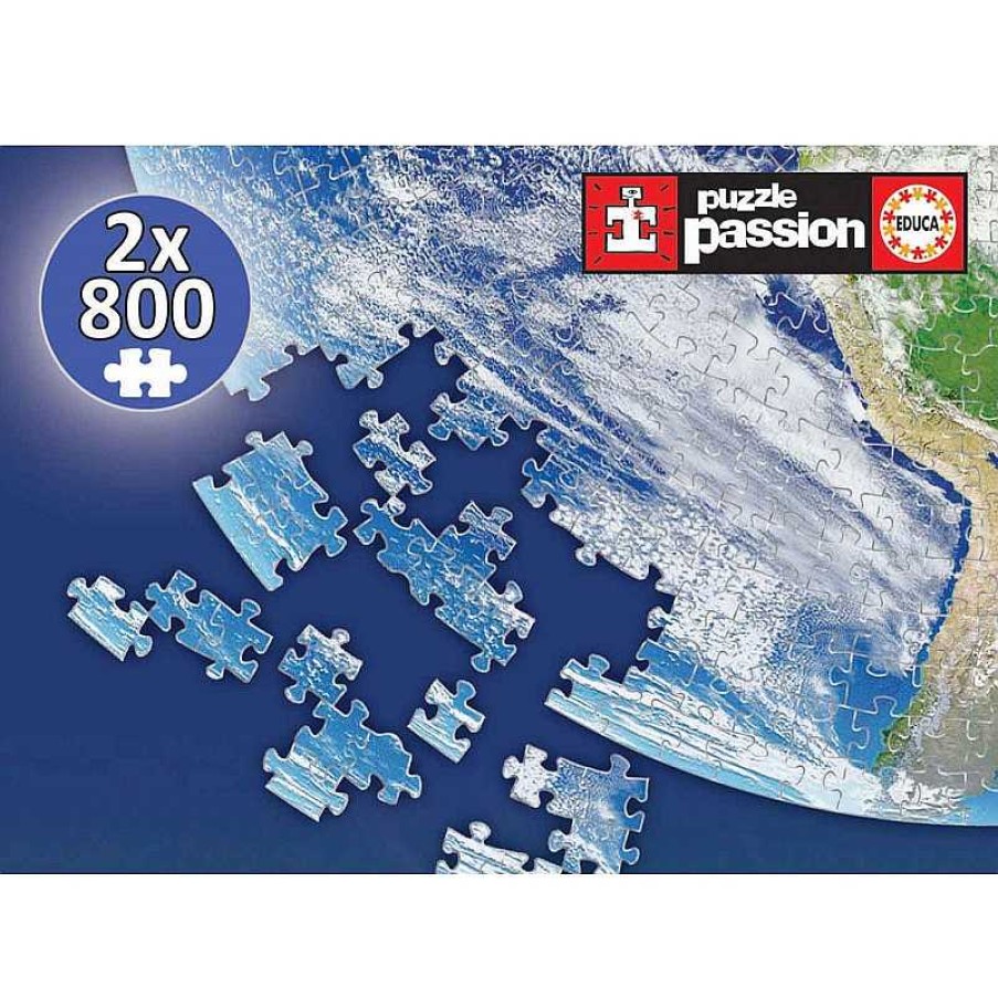 Puzzles Educa Puzzle Educa Redondo Planeta Tierra De 2 X 800 Piezas