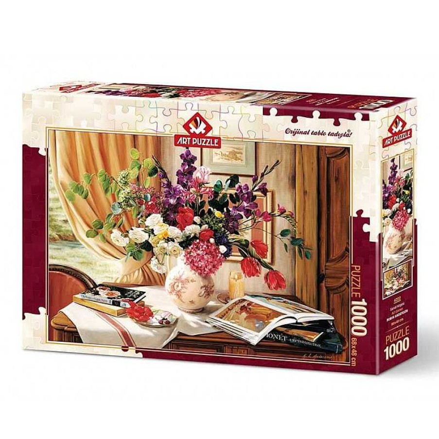 Art Puzzle Art Puzzle Esquina De Arte Y Flores De 1000 Piezas