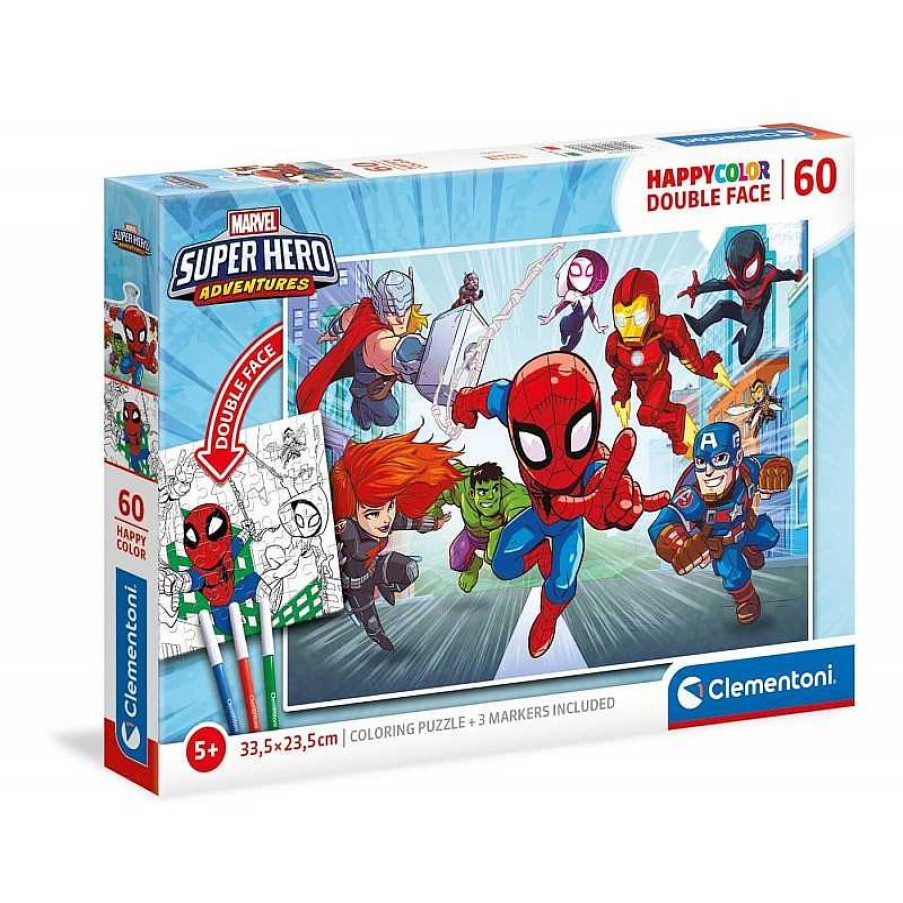 Clementoni Puzzle Clementoni Happy Color Marvel Superhero 60 Piezas