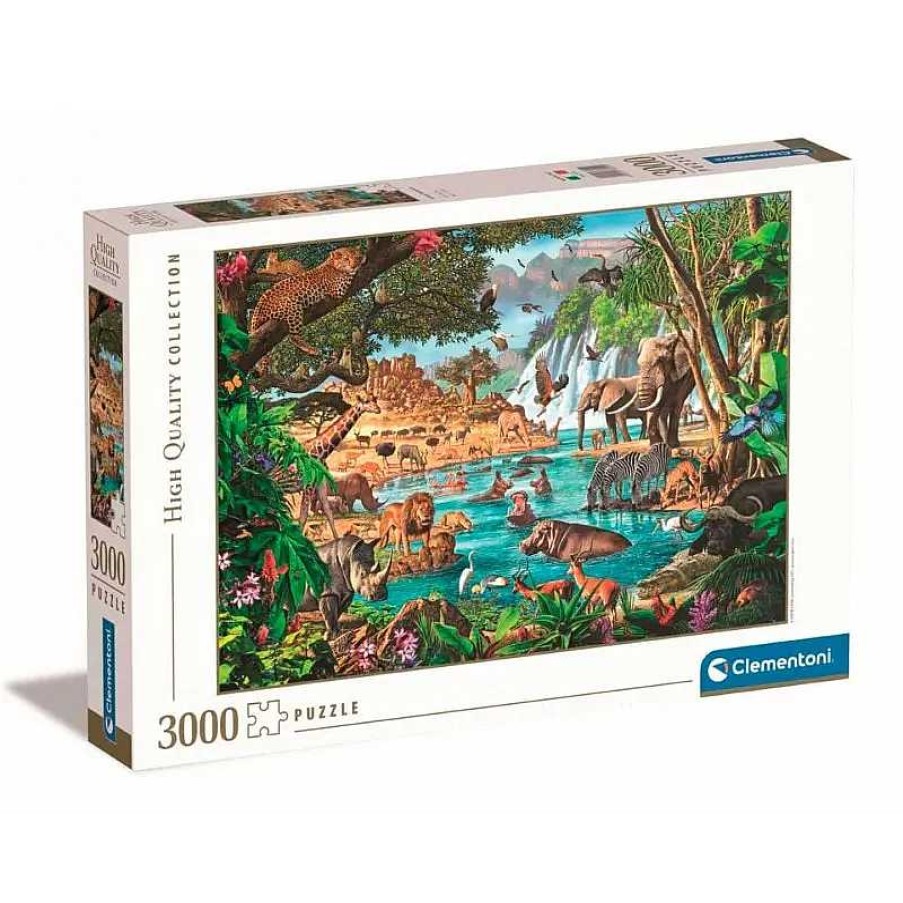 Clementoni Puzzle Clementoni Abrevadero Africano De 3000 Piezas