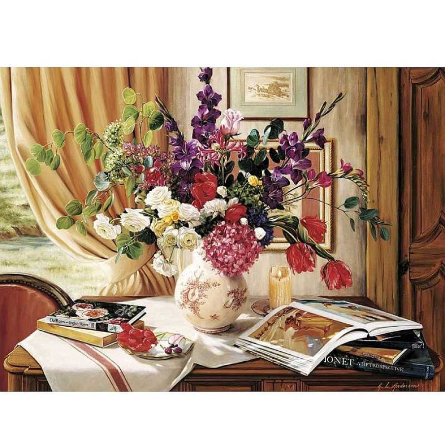 Art Puzzle Art Puzzle Esquina De Arte Y Flores De 1000 Piezas